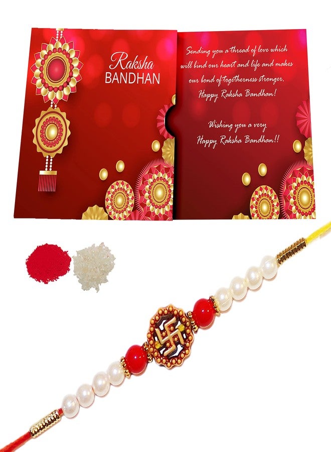 iberry's Rakhi Gift Pack with Set of Two Rakhi & Rakshabandhan Card and Roli Chawal for Brother | rakhi for brother (3434)-Best Gift from Sister - Image 1