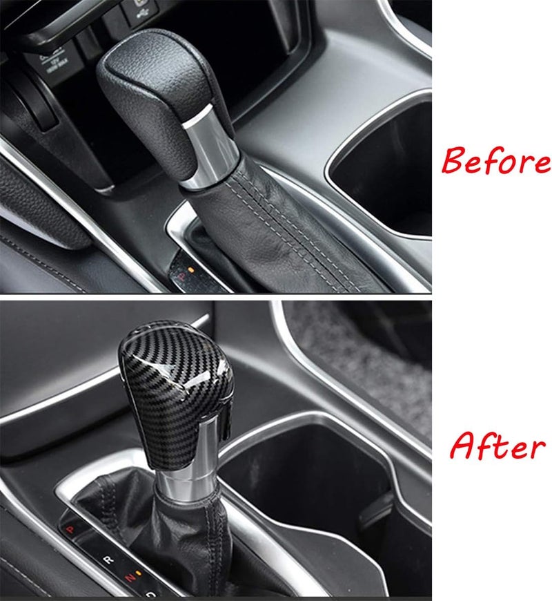 TLIFORT Gear Shift Knob Cover for Honda Civic 2022 & Accord 10th Gen (2018-2022) - ABS Carbon Fiber - Image 2