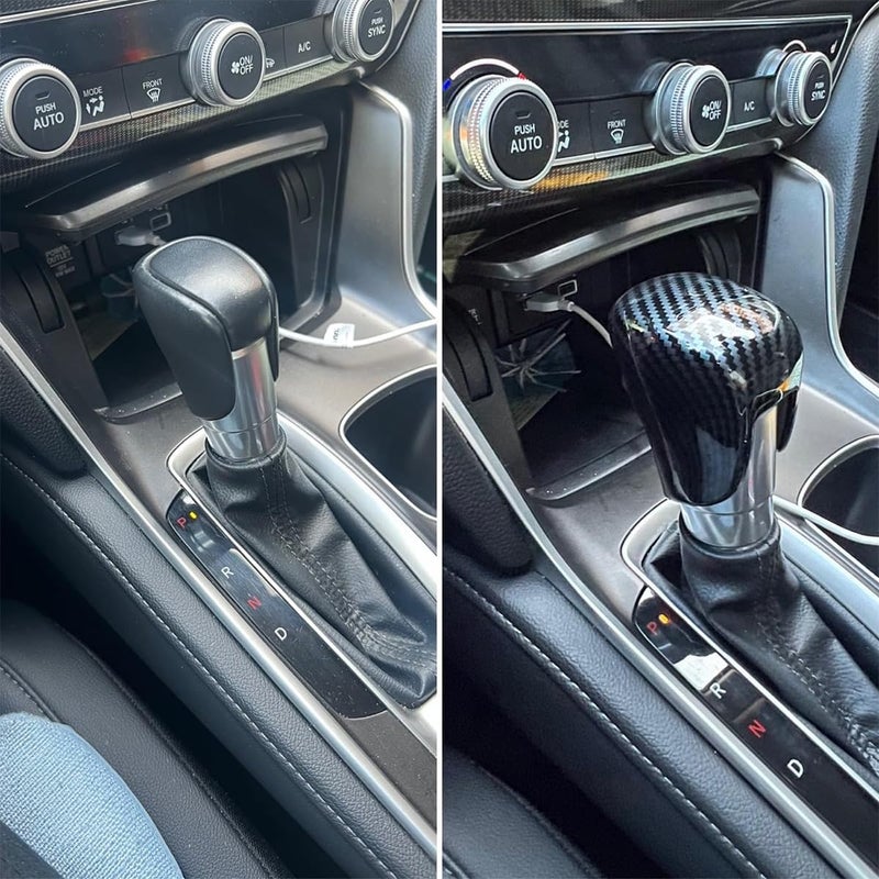 TLIFORT Gear Shift Knob Cover for Honda Civic 2022 & Accord 10th Gen (2018-2022) - ABS Carbon Fiber - Image 3