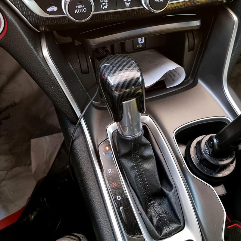 TLIFORT Gear Shift Knob Cover for Honda Civic 2022 & Accord 10th Gen (2018-2022) - ABS Carbon Fiber - Image 4