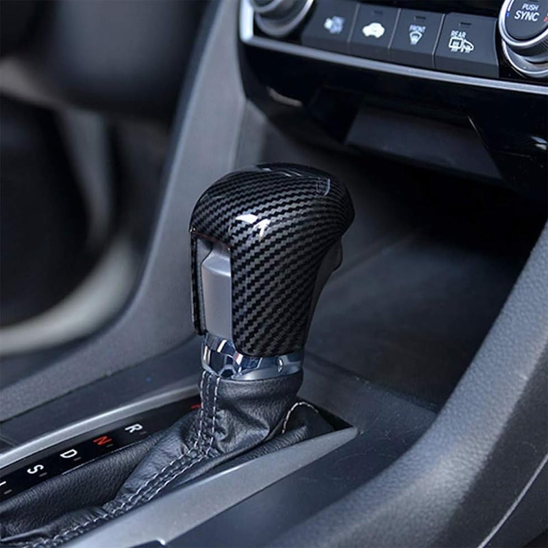 TLIFORT Gear Shift Knob Cover for Honda Civic 2022 & Accord 10th Gen (2018-2022) - ABS Carbon Fiber - Image 5