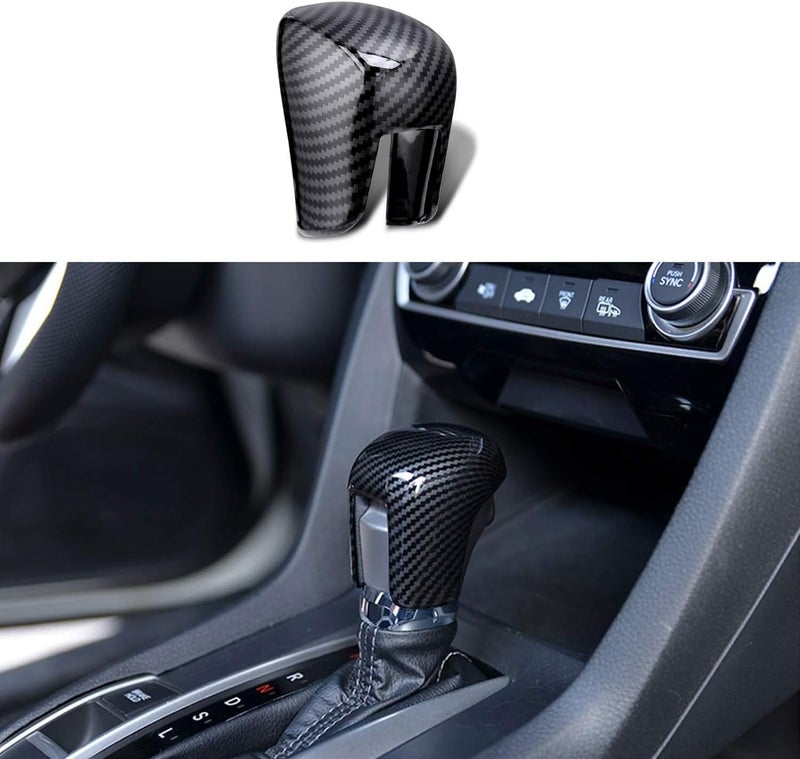 TLIFORT Gear Shift Knob Cover for Honda Civic 2022 & Accord 10th Gen (2018-2022) - ABS Carbon Fiber - Image 1