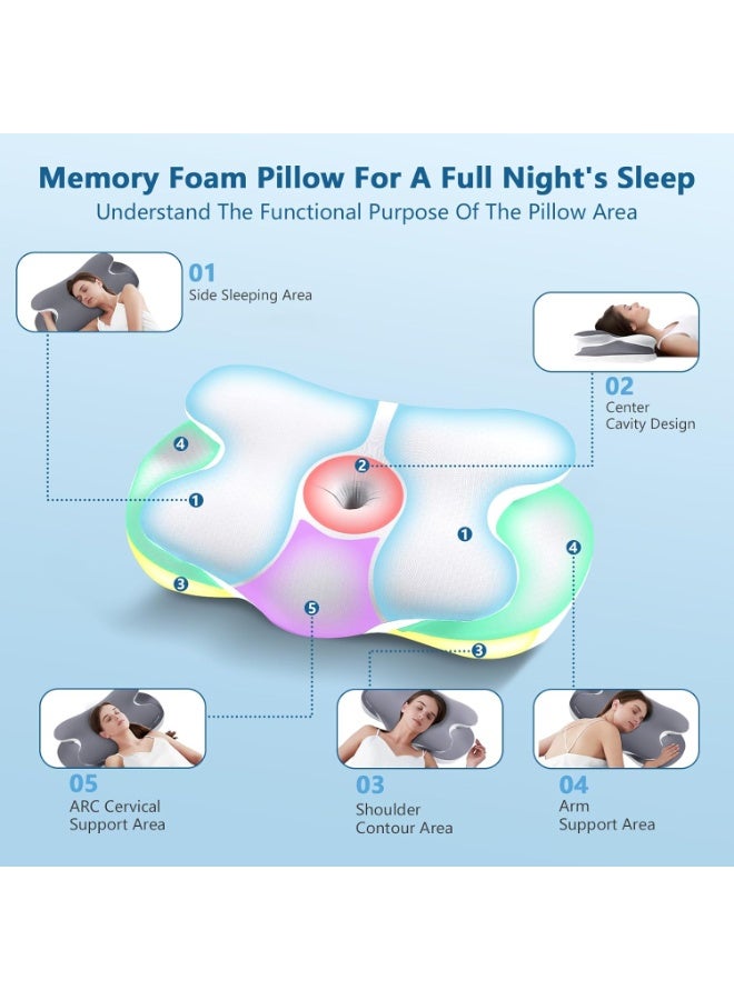 Ergonomic Butterfly Memory Foam Pillow for Neck & Shoulder Support – Orthopedic Cervical Pillow for Pain Relief & Better Sleep - Image 4