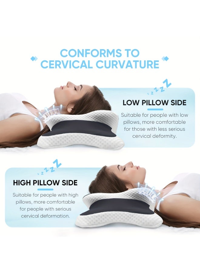 وسادة رغوة الذاكرة بتصميم الفراشة – وسادة طبية للرقبة والكتفين لتخفيف الألم وتحسين النوم - Image 2