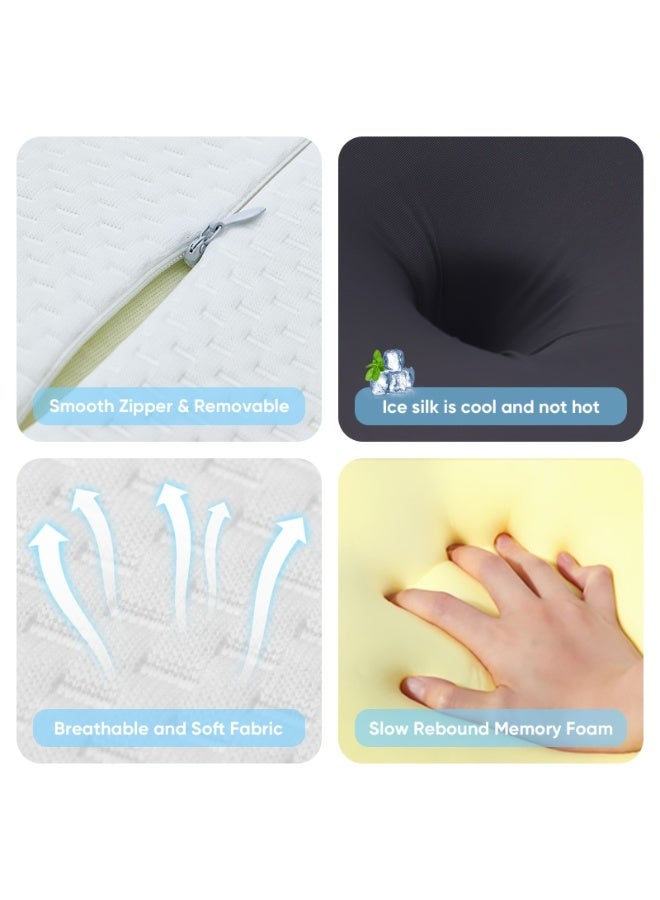 وسادة رغوة الذاكرة بتصميم الفراشة – وسادة طبية للرقبة والكتفين لتخفيف الألم وتحسين النوم - Image 4