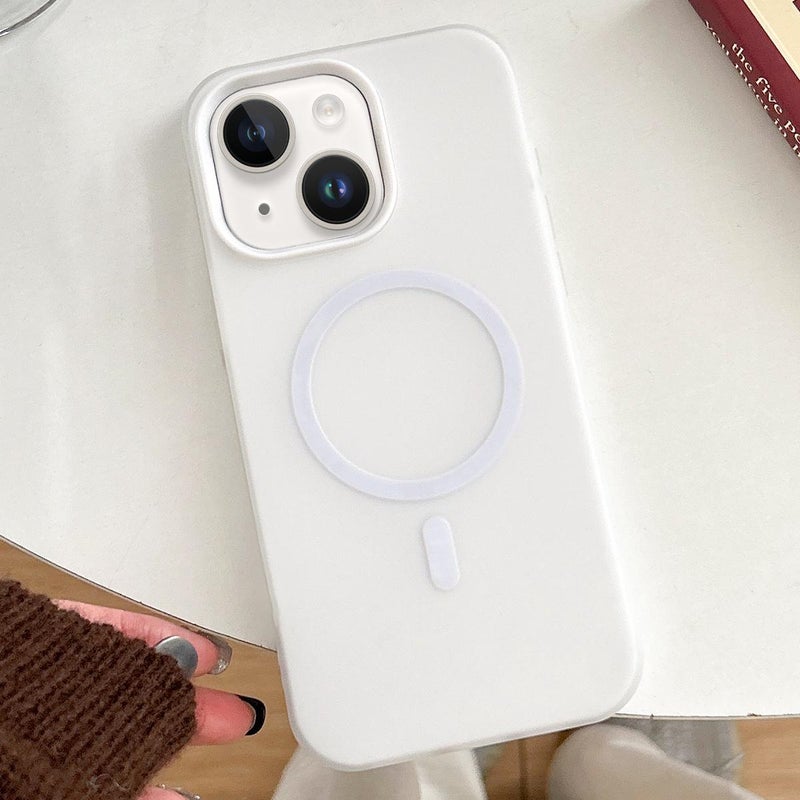 erorex For iPhone 13  Feel MagSafe Magnetic PC Hybrid TPU Phone Case(White) - Image 1