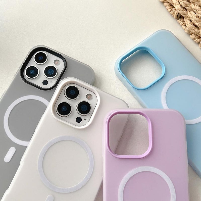 erorex For iPhone 13  Feel MagSafe Magnetic PC Hybrid TPU Phone Case(White) - Image 3