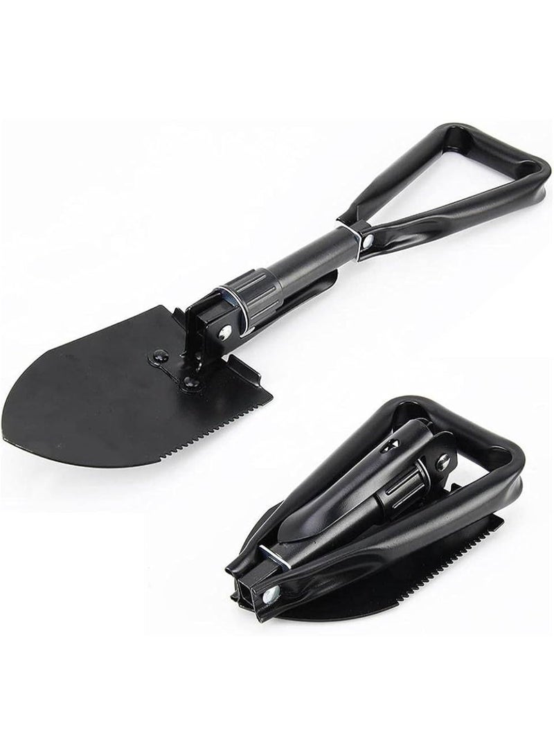 Multi-Functional Folding Military Shovel & Pickaxe – Portable Tactical Entrenching Tool with Serrated Edge for Camping, Gardening, Hiking, and Emergency - Image 1