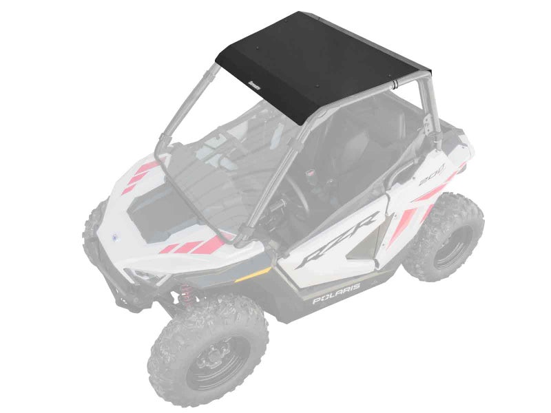 SuperATV Aluminum Roof for 2022 Polaris RZR 200 Sealed Edges Prevent Leaking Snug RattleFree Fit Made of 2mm Aluminum UVResistant Power Coat Finish RZR Roof USA Made - Image 3