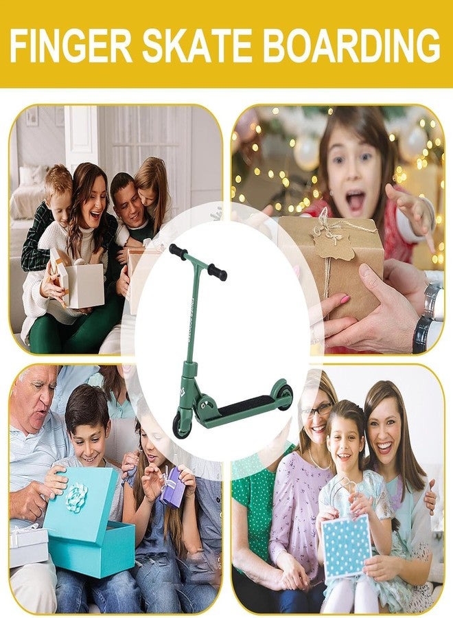 Jizlan Finger Scooter - 2-Wheeled Scooter - Foldable Finger Scooter BMX with Brake | Finger Board Accessories for Teen | Educational Finger Toys | Non-Slip Fun Finger Skateboards (Green) - Image 4