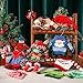 Hollowfly 24 Pcs Christmas Doll Accessories Clothes Christmas Doill Costume Mini Outfit Include Knitted Sweater Skirt Scarf Snow Boots for Xmas Decor Cute - Image 4