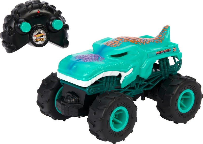 Hot Wheels Monster Trucks Mega-Wrex Battery-Powered RC Truck with All-Terrain Tires - Image 1