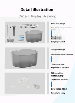 Kidle Large Capacity Cat Water Dispenser Automatic Circulation Flow Water Intelligent Cat and Dog Drinking Bowl  - Image 3