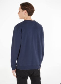 TOMMY JEANS Men's Modern Logo Fleece Sweatshirt, Navy  - Image 3