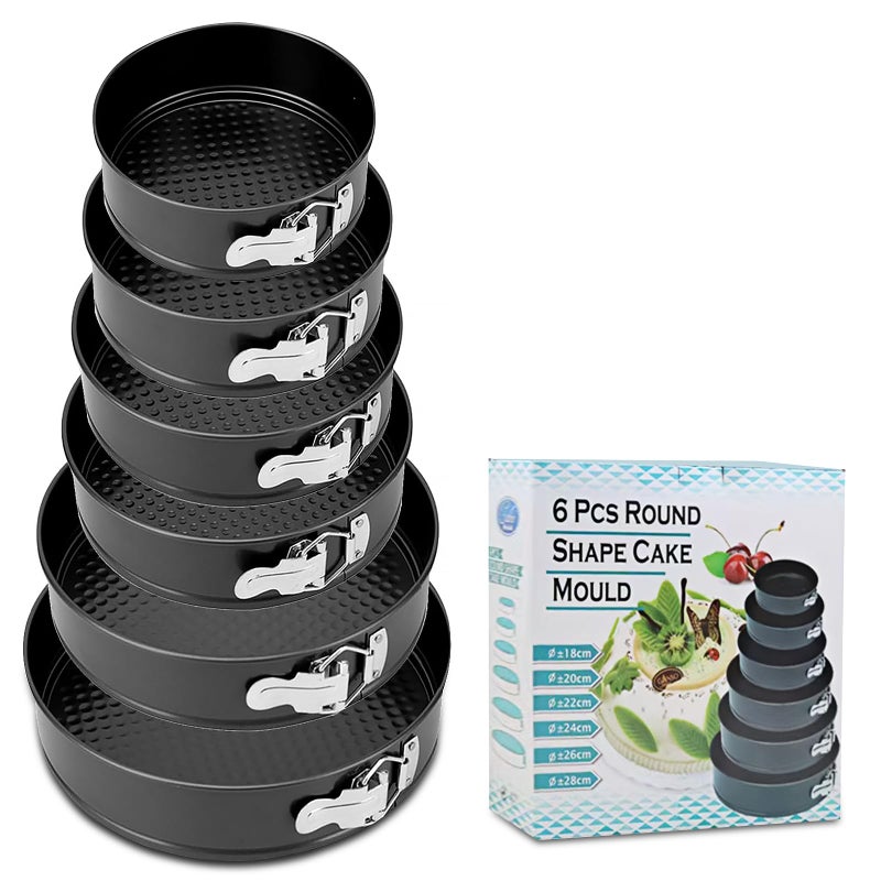 RHQQ Springform Cake Pan, Cake Pan with 6 Different Size (7,8,9,9.5,10.2,11inch), Cake Molds for Baking with Removable Bottom, Non-Stick Bakeware for Effortless Baking and Easy Release - Image 1