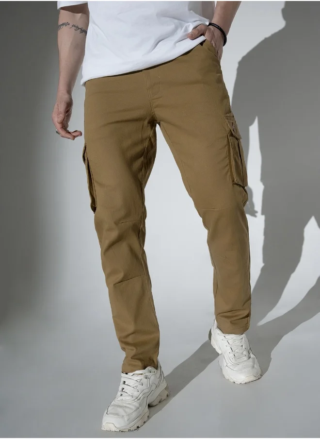 هوبرهولمي Olive Brown Pants For Men