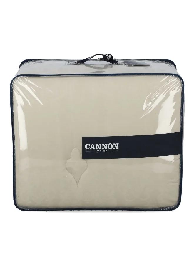 Cannon 4-Piece Premium Quality T300 Cotton Jacquard Comforter Set Beige Queen 27 x 60 x 50 cm CN CQ4PCT300-BGED