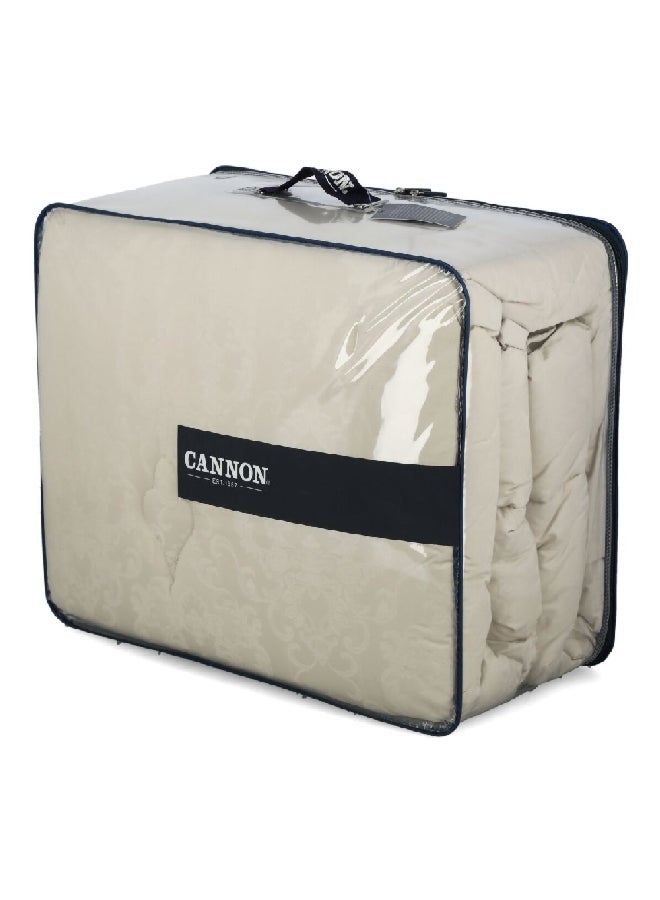 Cannon 4-Piece Premium Quality T300 Cotton Jacquard Comforter Set Beige Queen 27 x 60 x 50 cm CN CQ4PCT300-BGED - Image 2