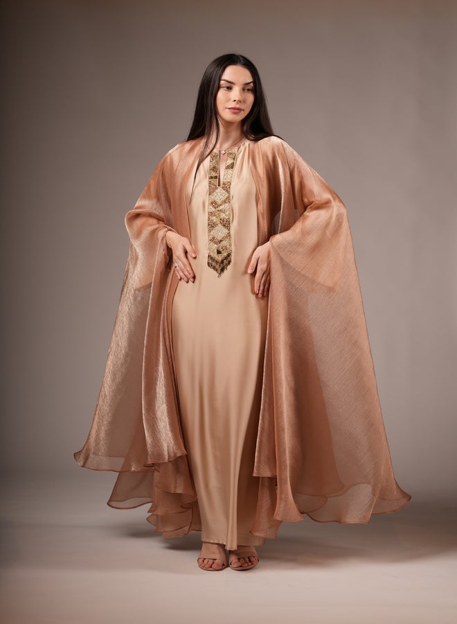 MAISON ARABELLE Embroidered Chiffon Dress  - Image 1