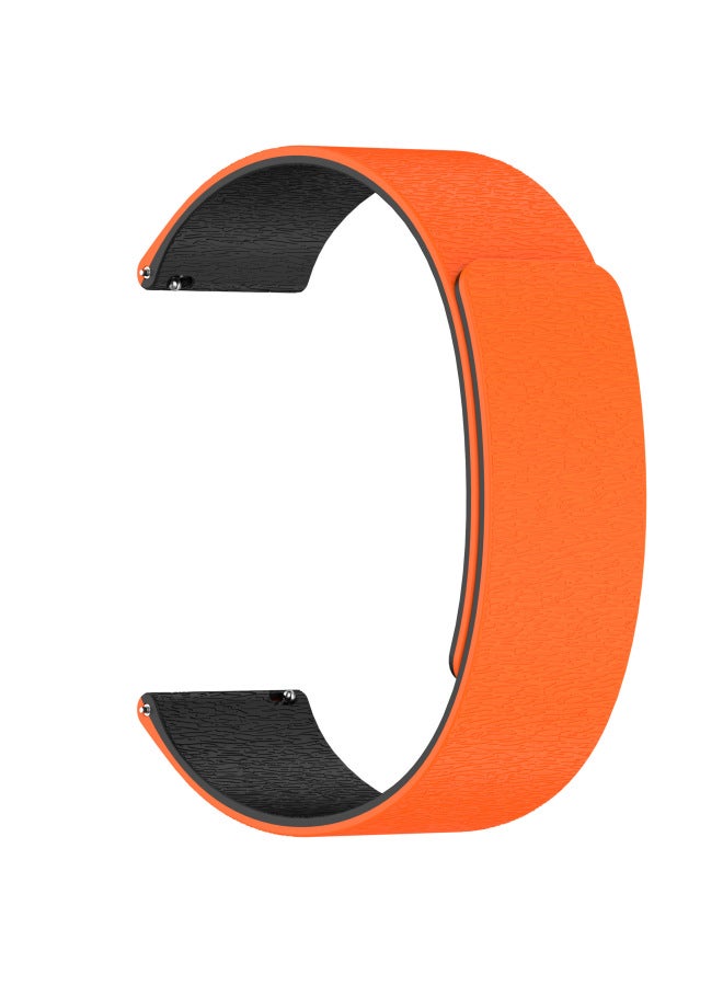 Suitable For Huawei Gt5/Fit3/4 Watch Strap, New Cloud Wood Grain Magnetic Silicone Red Rice Xiaomi 8/9 Pro Watch Strap 