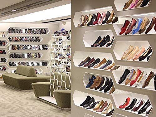 Porpoise Porpoise Acrylic Two Way Stand for Shoe Sandal Great for High-Heeled Shoes Counter Top Display Water Resistant smooth finished Edge 100% Transparent Multipurpose display stand (Pack of 6) - Image 3