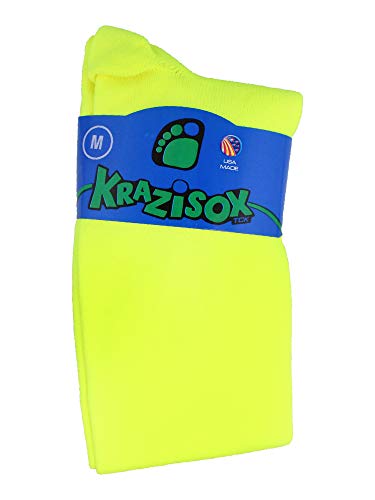 TCK Krazisox Neon Over the Calf (Neon Yellow, Large) - Image 2