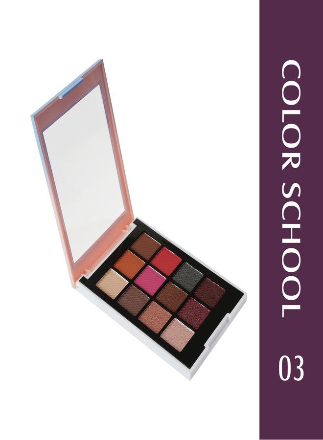 Glam 21 Glam21 Color School Eyeshadow Palette | 12 Highly Pigmented Shades | Smudge proof | Seamless Blending| Long-Staying | 10 gmShade-03 - Image 3