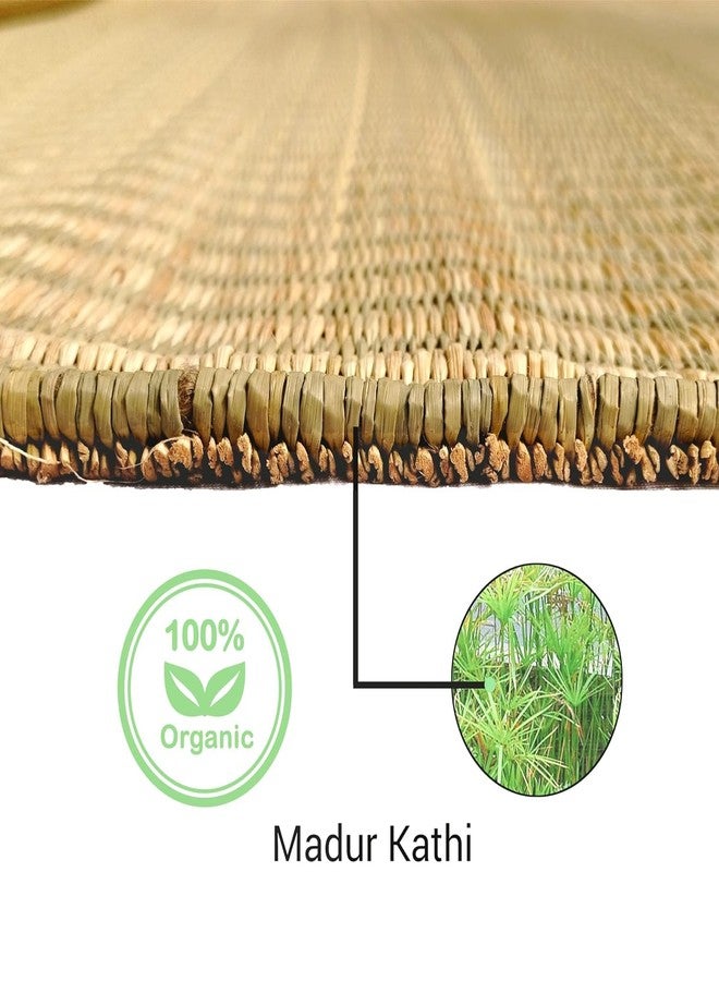 ORRIC Single Layered chatai madur kusha Grass mat korai pai Organic Yoga mat as Floor mat (30 X 70) - Image 4