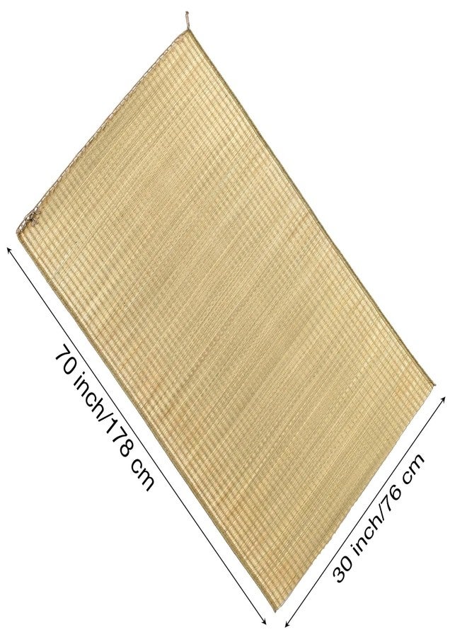 ORRIC Single Layered chatai madur kusha Grass mat korai pai Organic Yoga mat as Floor mat (30 X 70) - Image 2