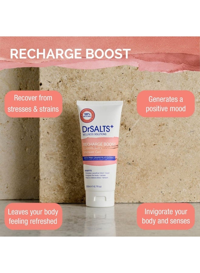 دكتور سولتس+ جل الاستحمام Dr Salts Recharge Boost بأملاح إبسوم 200 مل - Image 3