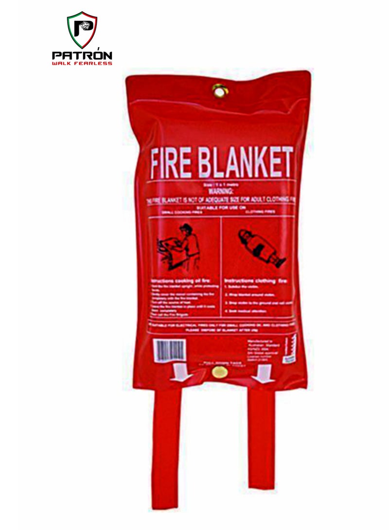 Patron Patron Heavy Duty Fire Blanket 4*6 Ft. (Bag Type) Flame Retardant Safety Blanket for Home Grill Car Office