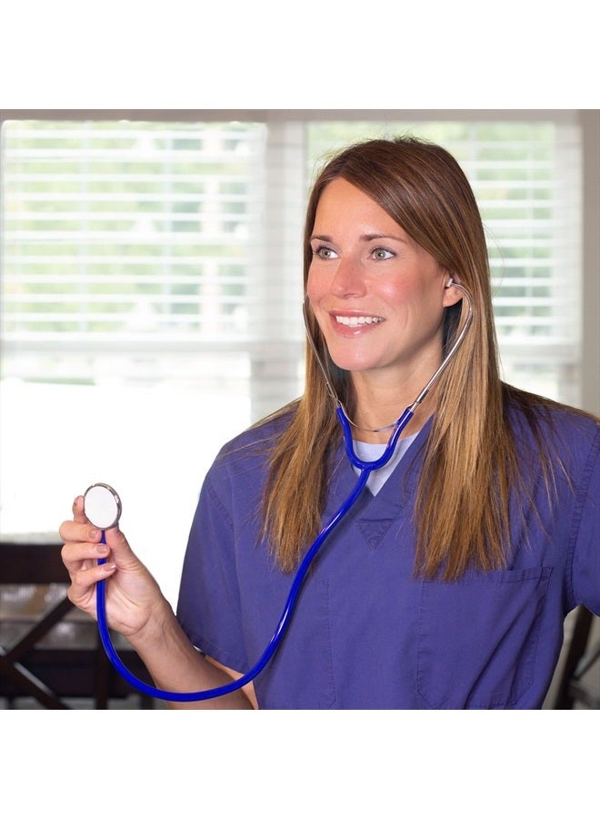 MABIS Spectrum Series Lightweight Nurse Stethoscope, Blue, 30 Inch - Image 2