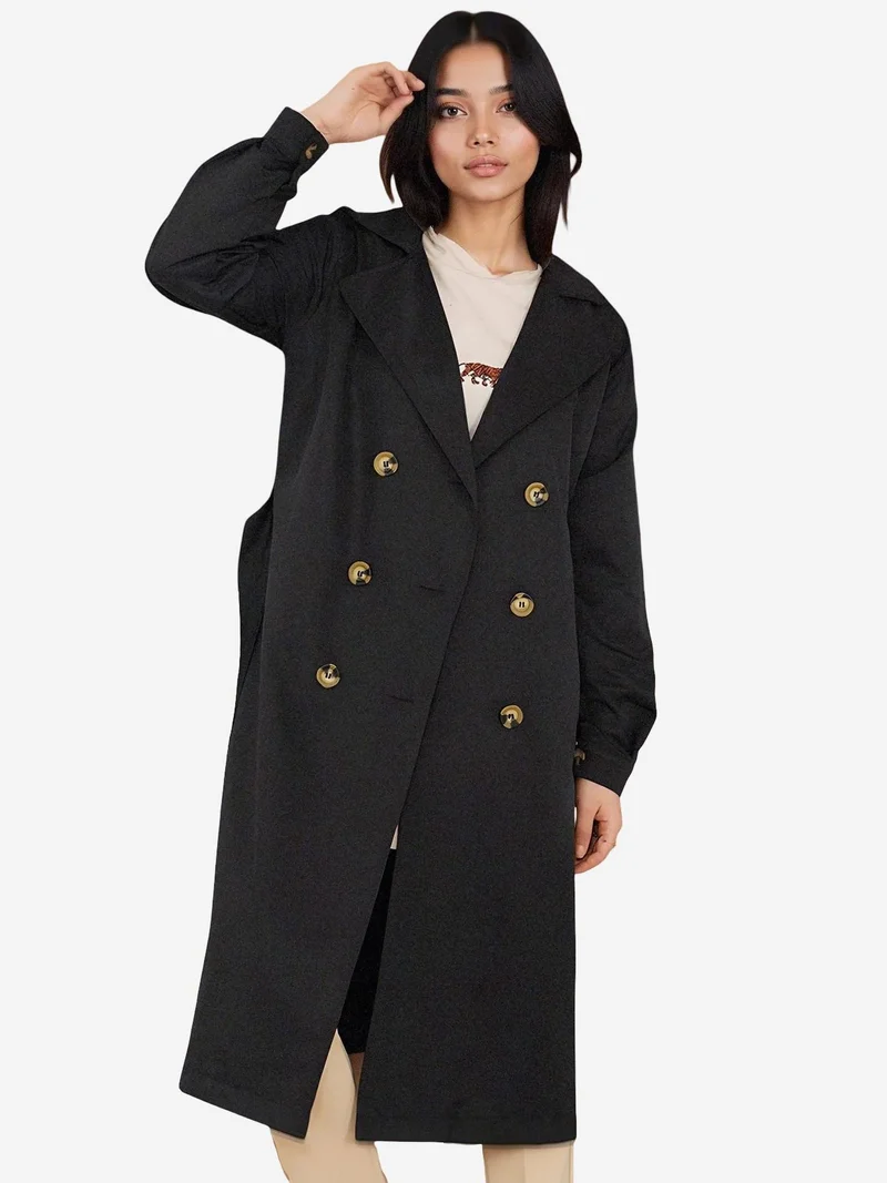 BIG DART BDART Double Breasted Long Trench Coat