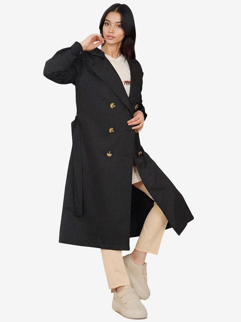 BIG DART BDART Double Breasted Long Trench Coat