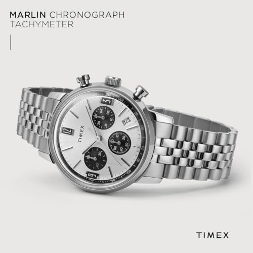 Timex Men's Marlin 40mm Watch - Stainless Steel Bracelet Silver-Tone Dial Stainless Steel Case - Image 2