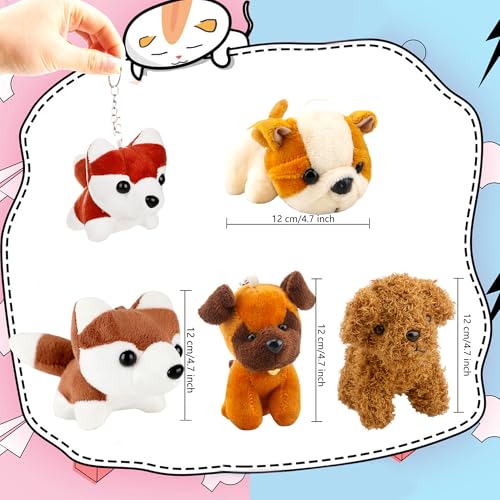 Haconba 16 Pack Mini Plush Dog Toys 472 Inch Stuffed Puppy Animal Toys for Baby Shower Birthday Valentines Easter Adopt Party Gifts 4 Styles - Image 5