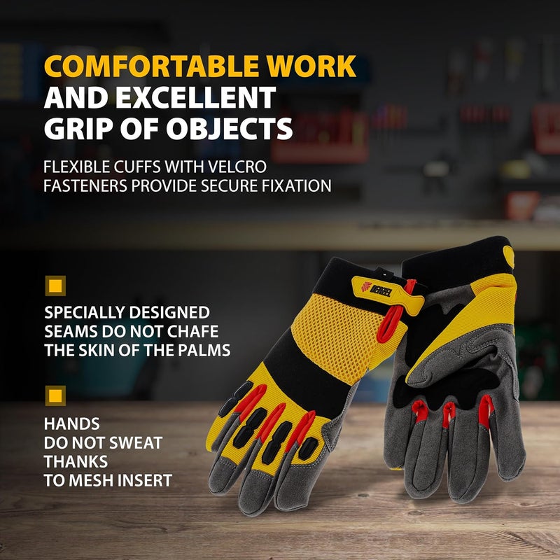 DENZEL Protective Gloves - All Purpose Working High Performance Cut Resistant Gloves Flex Grip - Image 3