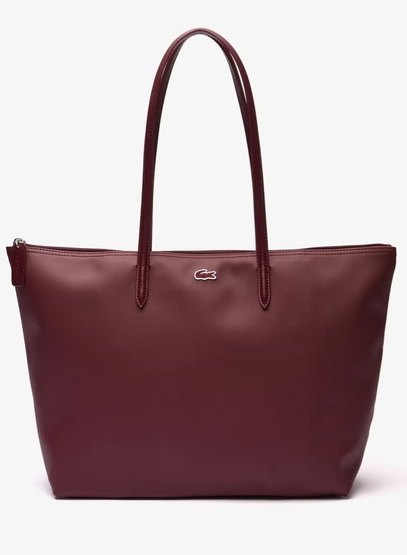 لاكوست النساء L12.12 مفهوم الأزياء متعددة الاستخدامات سعة كبيرة كبيرة حجم سحاب اليدوية حقيبة الكتف حقيبة توت كبيرة 35 سم * 30 سم * 14 سم - Image 1