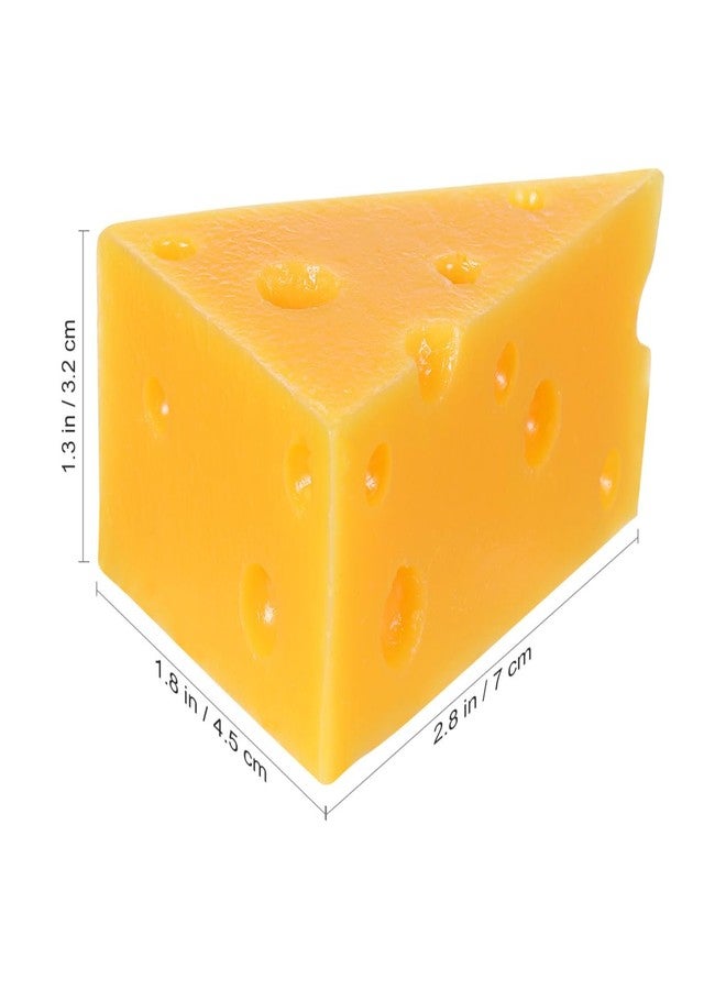 Garneck Fake Cheese Model: Realistic Resin Cheese Wedge Prop - Artificial Cake Slice Food Ornament for Bakery Display, Photography, Kitchen Decor & Kids Pretend Play (Yellow) - Image 5
