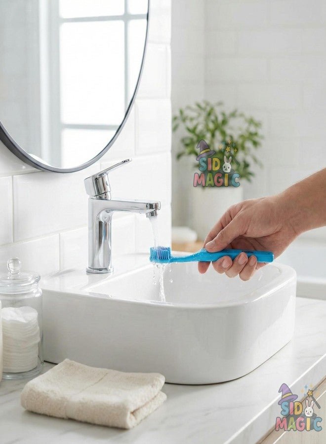 مجموعة فرشاة أسنان SID MAGIC T-Brite ذات الشعيرات الناعمة، تنظيف عميق للبالغين والأطفال، عبوة ألوان عشوائية، تصميم رأس رفيع (1) - Image 4
