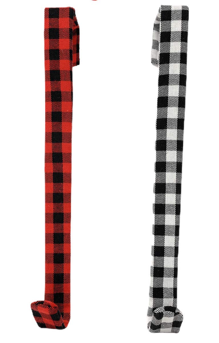Regent Products Red and Black Buffalo Check Fabric Covered Wreath Hangers 2Pack