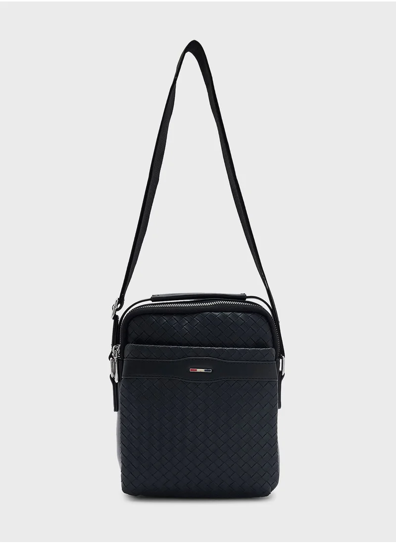 سفنتي فايف Weave Texture Casual Messenger Bag