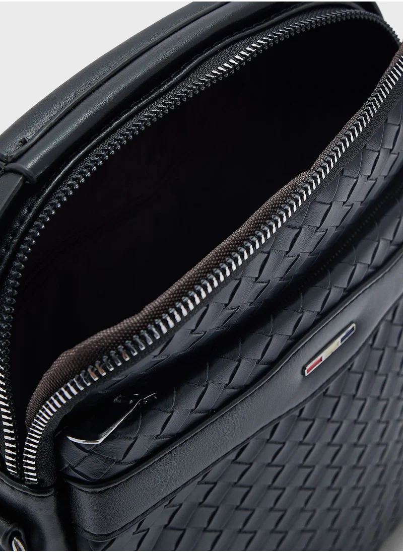 Seventy Five Weave Texture Casual Messenger Bag
