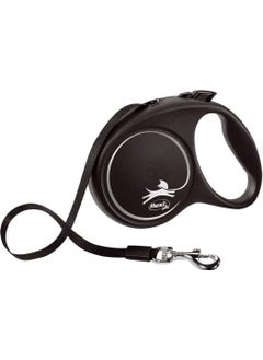 Flexi Black Design Striped Automatic Leash Grey-Black 5m Medium 