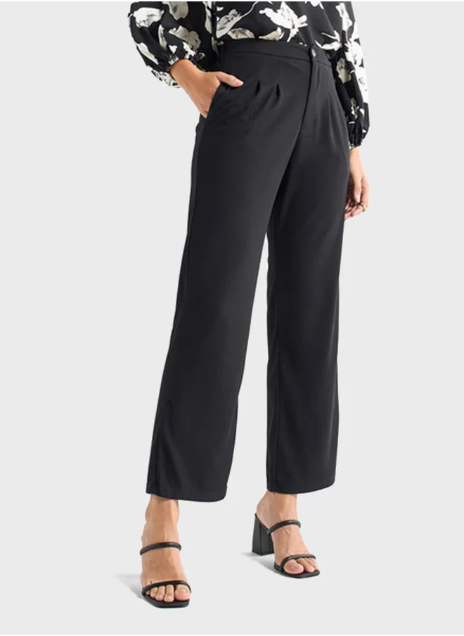 فاف Textured Wide Leg Pants