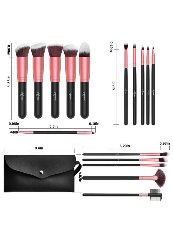 maycreate ® Makeup Brush Set 22Pcs Premium Synthetic For Foundation Powder/Concealers/Eye Shadows/Blusher/Highlighter/Contour/Nose Contour/Shading/Lipstick Makeup Brushes For Beginners(Rose Gold) - Image 4
