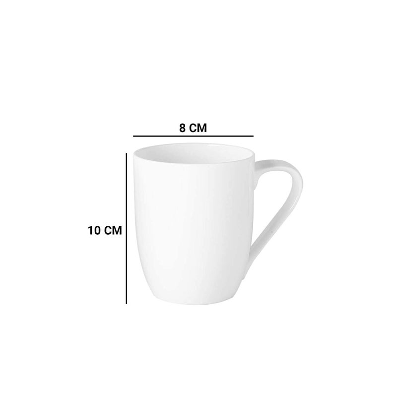 SAAIKEE BlackWhite Tea Coffee Cups Set Bone China Tableware Set of 2 300 ml - Image 4