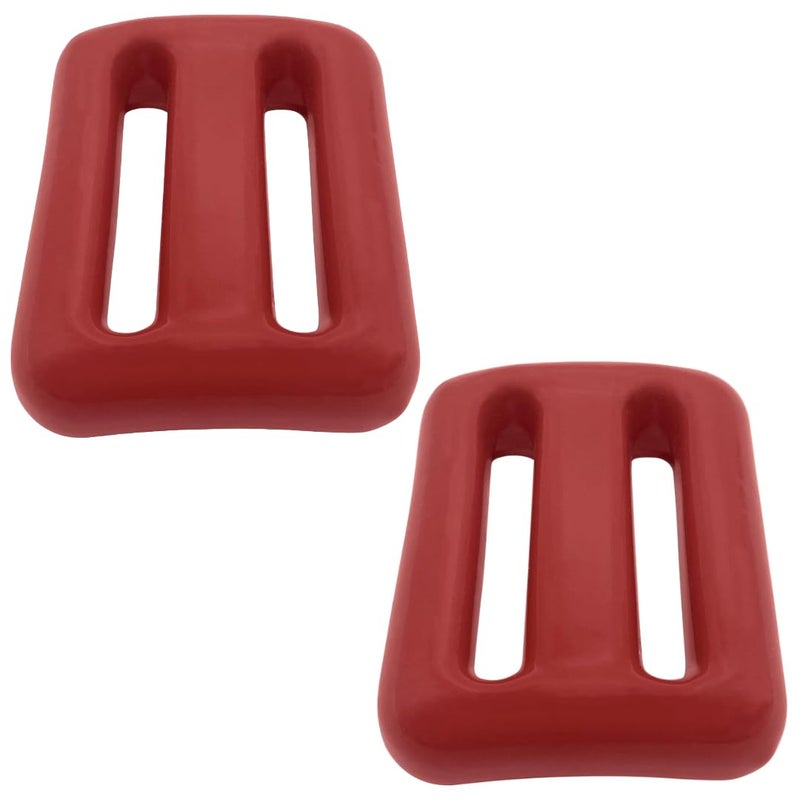 Poolzilla Diving Weight (2 Pack) 1.1 LB(0.5 Kg) for Scuba Diving, Diving Weight in Red, Lead Weight with Slits for Placement Along Belt - Image 1