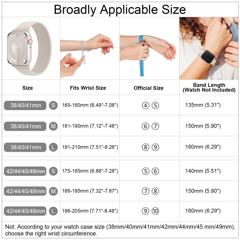 Arctime Silicone Solo Loop Bands Compatible with Watch Band 38mm 40mm 41mm 42mm 44mm 45mm 46mm 49mm, Sport Stretchy Strap Soft Replacement Wristband for iWatch Ultra 3 2 1 Series 11 10 9 8 SE 7 6 5 4 - Image 3