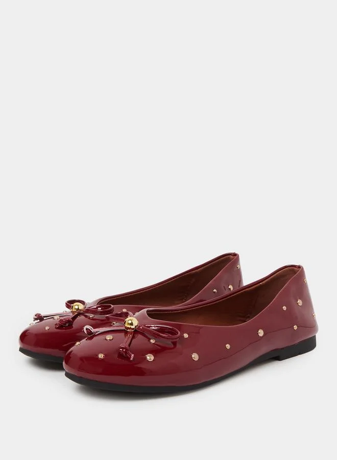 Styli Stud Trim Ballerina
